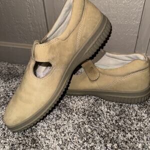 ECCO Soft Women's Shoes Mary Jane Tan Suede Shoes EU sz 41 US 10.5/11